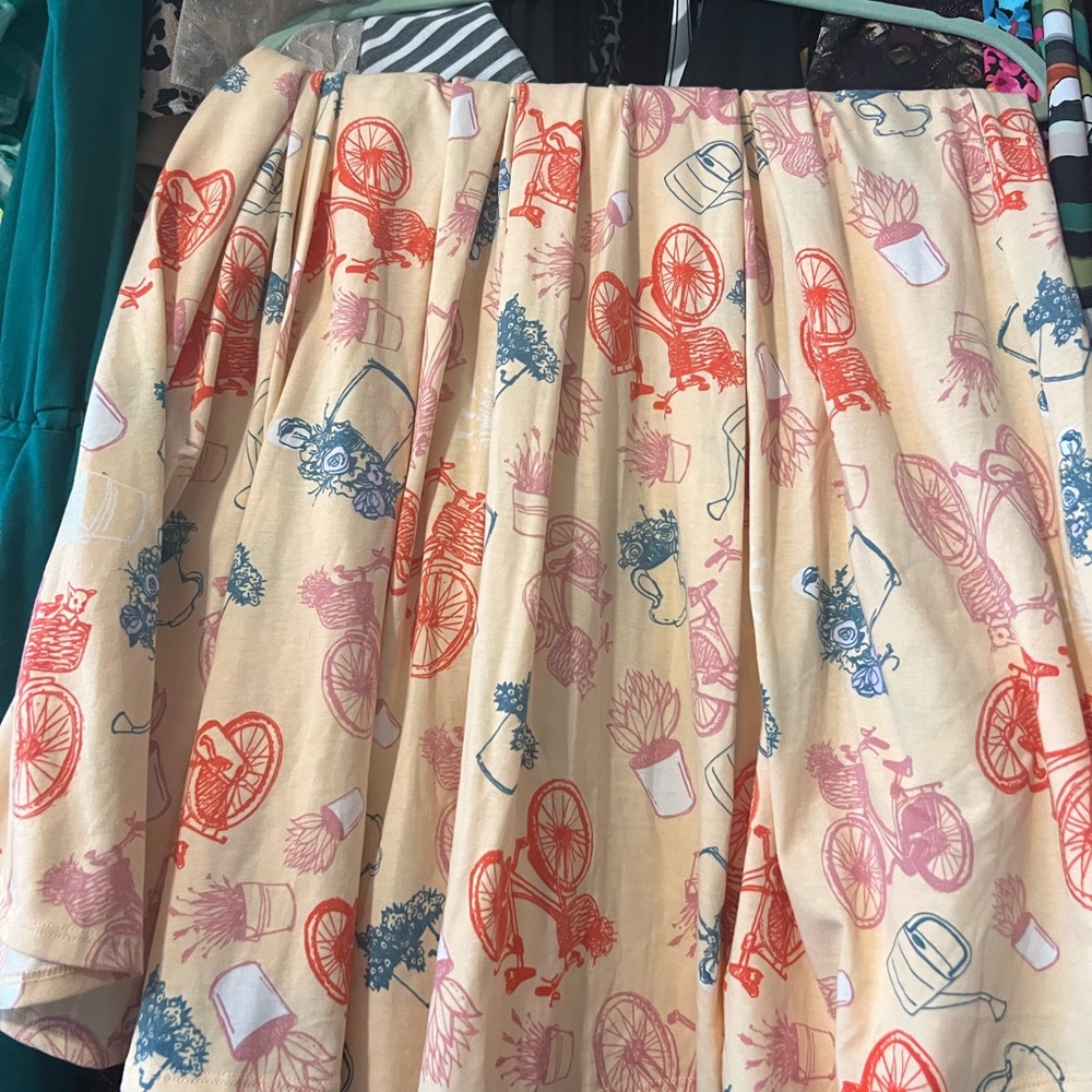 Lularoe Madison Skirt bicycle print